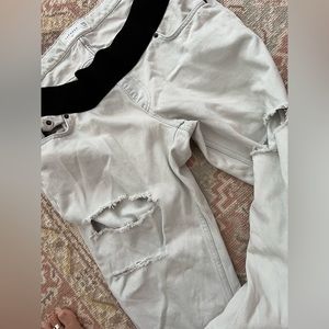 Topshop maternity distressed jeans